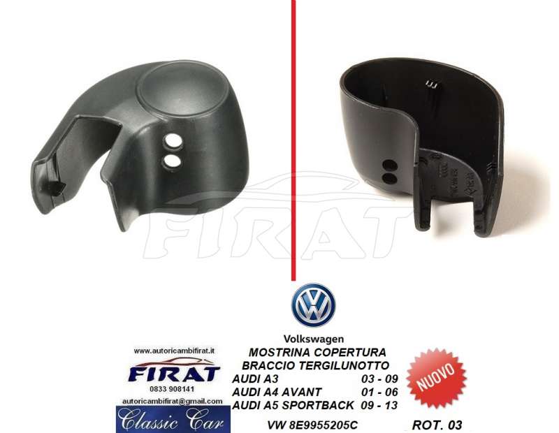 MOSTRINA TERGILUNOTTO AUDI A3 - A4 - A5 (8E9955205C)